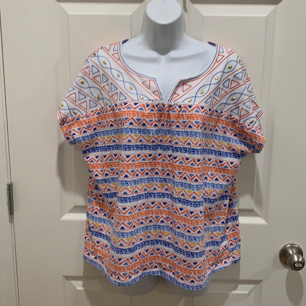 Hearts of Palm Embellished Top XL